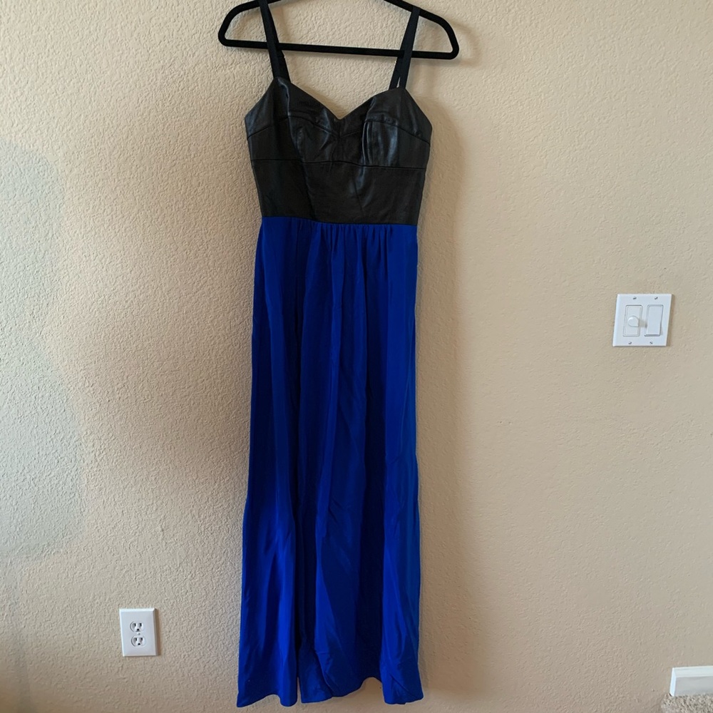 Amanda Uprichard Maxi Faux leather Corset like top